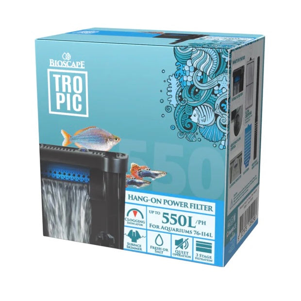 BIOSCAPE HANG ON POWER FILTER MEDIUM 550LPH