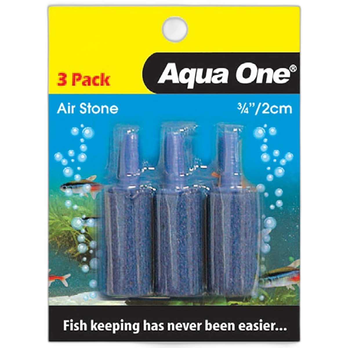 Aqua One Air Stone 3/4 inch 2.5cm - 3 Pack