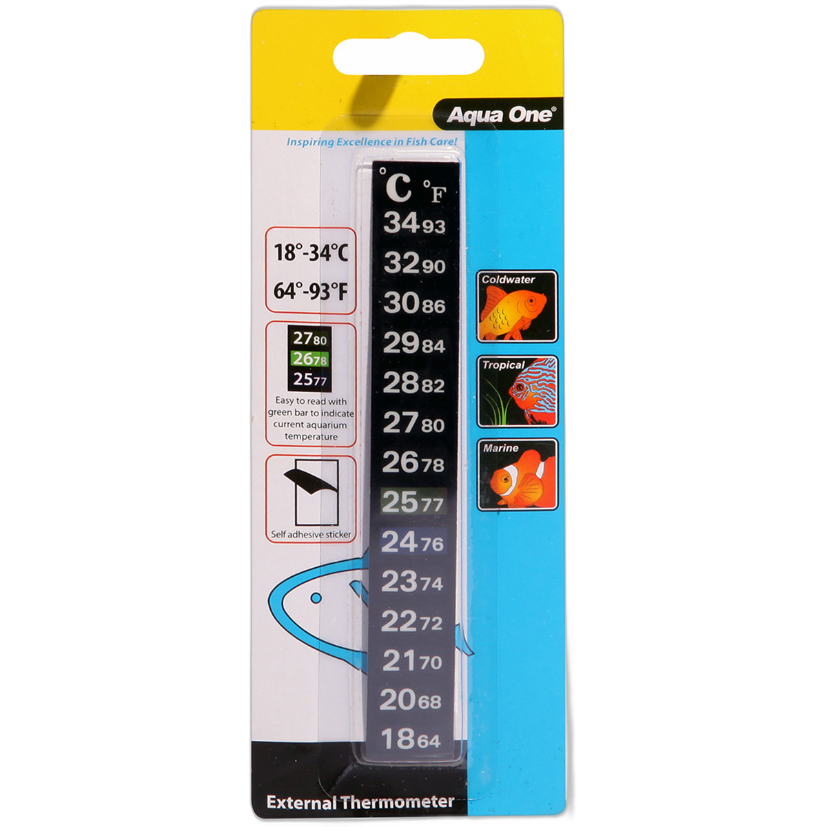 Aqua One External Thermometer (Stick On)