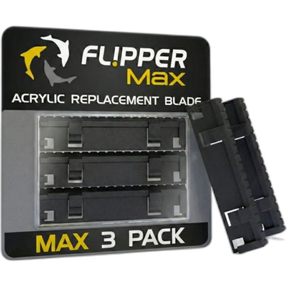 Flipper Max ABS Replacement Blades for Acrylic Tanks - 3pk