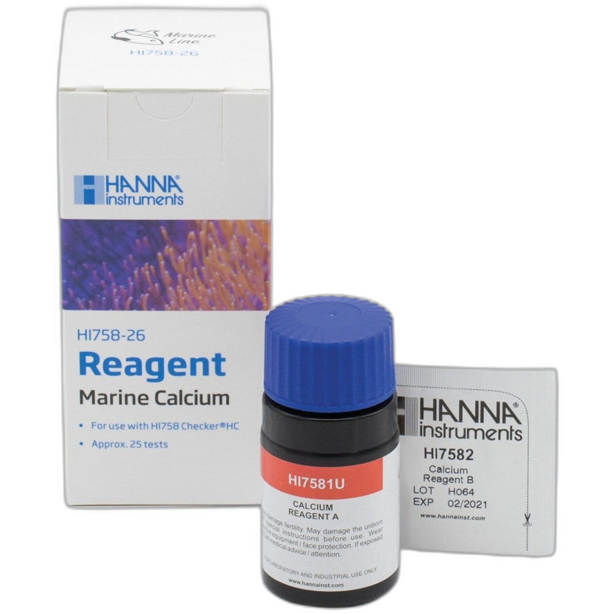 Marine Calcium Hanna Checker® HC Reagents (25 Tests) - HI758-26