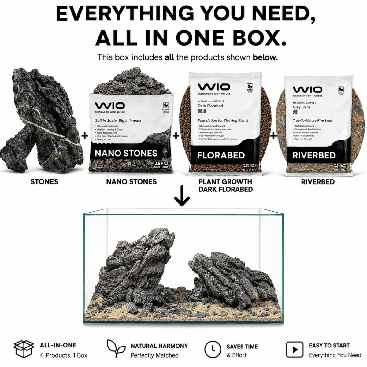 Ultimate Iwagumi Starter Kit – Complete Light, Hardscape & Filtration Bundle
